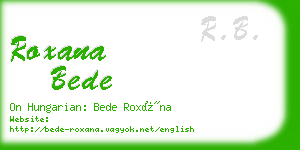 roxana bede business card